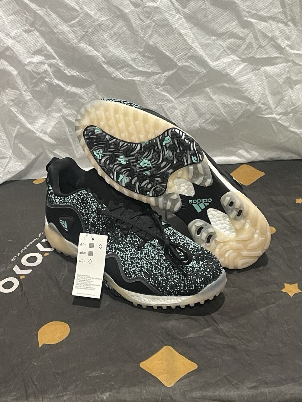 New Men’s 11.5 adidas CodeChaos 21 Primeblue 'Black Acid Mint' FW5614 Shoes